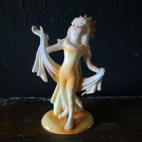 Vintage Geo Z Lefton Elements Porcelain Figurine "Sun" 1957  *Read - Picture 1 of 9